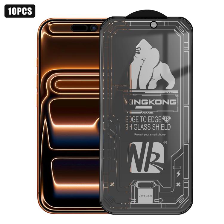 10 protections d'écran en verre trempé 3D grand arc galvanisé anti-explosion anti-rayures plein écran 28 degrés, Pour iPhone 17 Pro Max, Pour iPhone 17 Pro, Pour iPhone 17, Pour iPhone Air, Pour iPhone 16 Pro Max, Pour iPhone 16 Pro, Pour iPhone 16