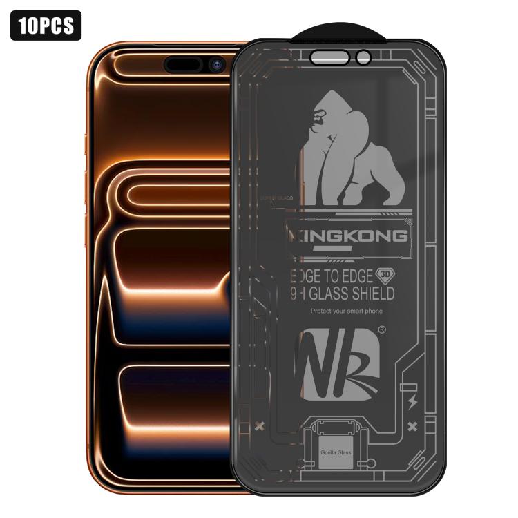 10 films en verre trempé 3D grand arc plaqué, anti-explosion, anti-rayures, plein écran, protection 360 pour iPhone 17 Pro Max, pour iPhone 17 Pro, pour iPhone 17, pour iPhone Air, pour iPhone 16 Pro Max, pour iPhone 16 Pro, pour iPhone 16