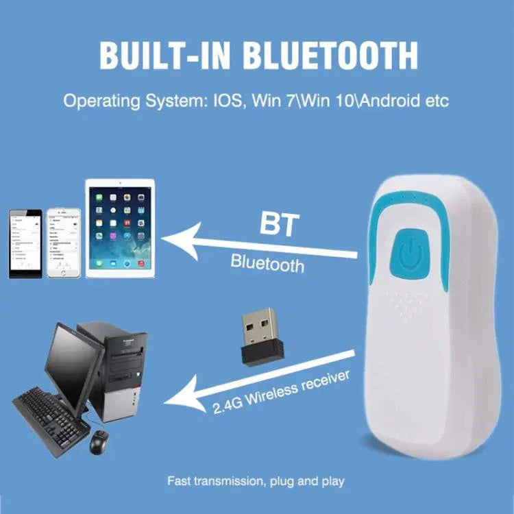 125KHz ID Card Reader Bluetooth RFID 1D/2D Code Scanning Access Control Key - Trustpick