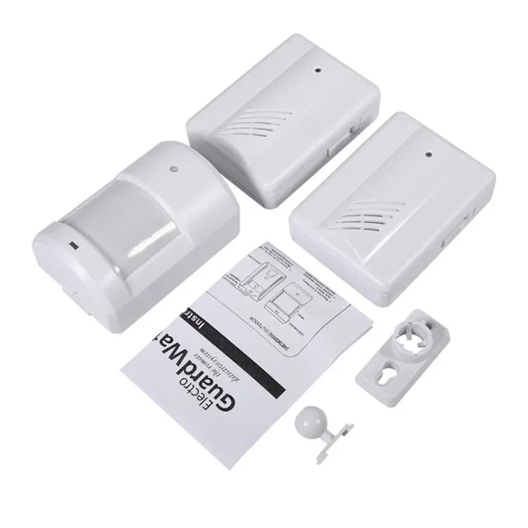2 to 1 PIR Infrared Sensors Wireless Doorbell Alarm Detector for Home / Office - Trustpick
