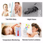 Moniteur bébé portable sans fil VB601 avec écran LCD de 2,0 pouces, compatible communication bidirectionnelle, vision nocturne, VB601