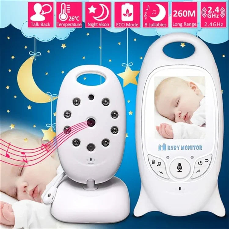 Moniteur bébé portable sans fil VB601 avec écran LCD de 2,0 pouces, compatible communication bidirectionnelle, vision nocturne, VB601