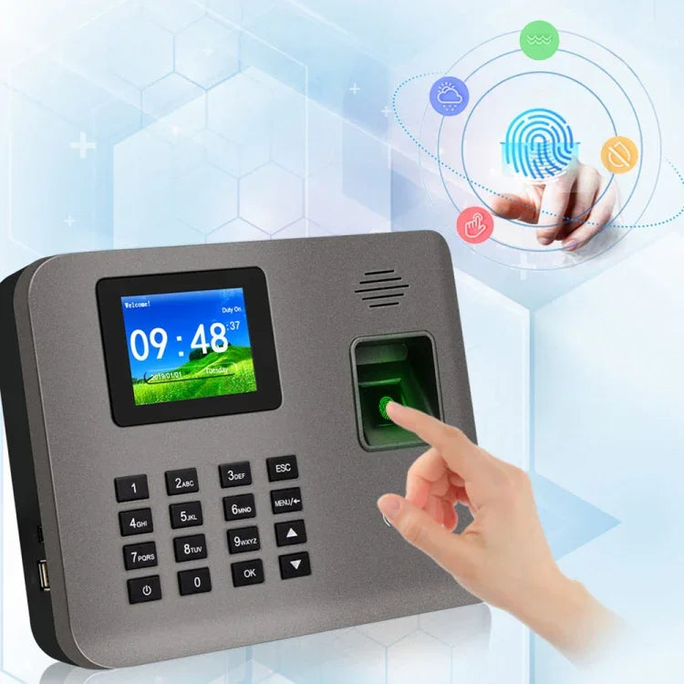 Realand AL325D Pointeur de présence d'empreintes digitales avec écran couleur de 2,4 pouces, fonction de carte d'identité, Wi-Fi et batterie, AL325D
