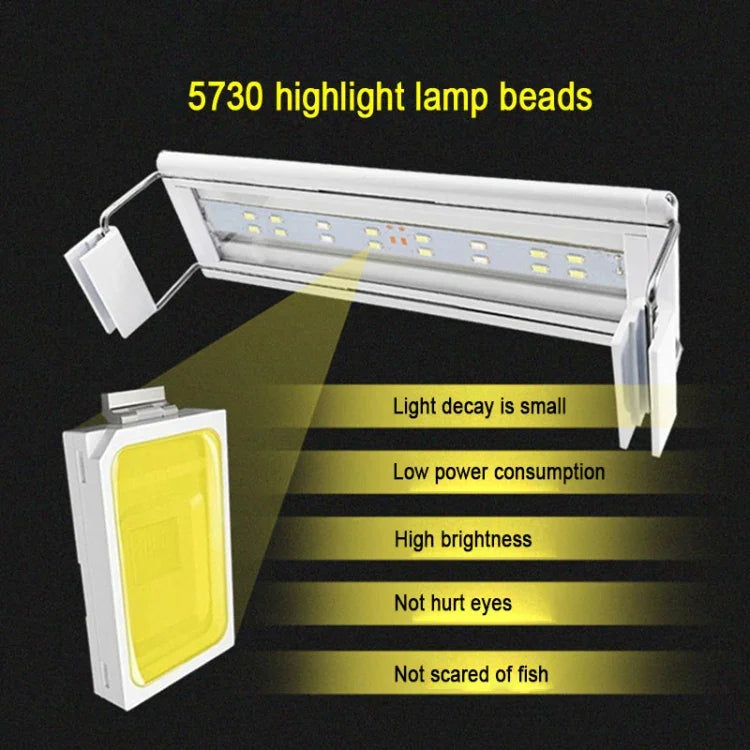 XY-30K Support LED Aquatique pour Aquarium en Verre, Prise US, XY-30K