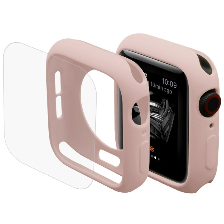 ENKAY Hat-Prince Coque de protection semi-habillée en TPU 2 en 1 + protecteur d'écran HD incurvé en PET 3D pour Apple Watch Series 6 / 5 / 4 / SE3 / 2 / 1 40mm, 40mm