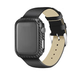 ENKAY Hat-Prince 2 en 1 Coque de protection semi-intégrale en TPU texture fibre de carbone + protecteur d'écran HD incurvé PET 3D pour Apple Watch Series 6 / 5 / 4 / Watch SE 40mm, pour Apple Watch Series 6 / 5 / 4 / Watch SE 40mm