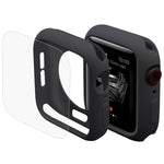 ENKAY Hat-Prince 2 en 1 Coque de protection semi-habillée en TPU + Protecteur d'écran HD incurvé 3D en PET à cintrage à chaud pour Apple Watch Series 6 / 5 / 4 / Watch SE 44 mm, pour Apple Watch Series 6 / 5 / 4 / Watch SE 44 mm