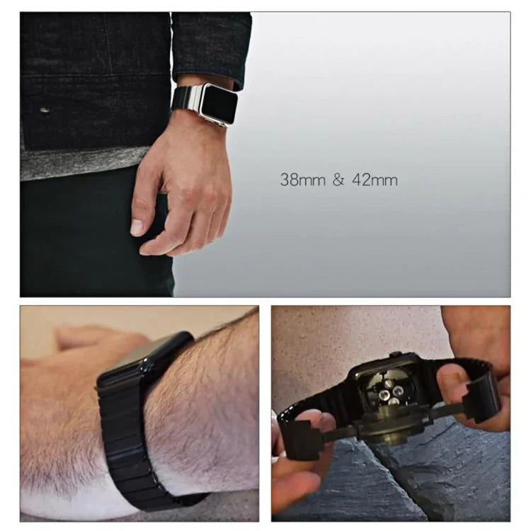 Bracelet de montre en acier inoxydable 42 mm pour Apple Watch