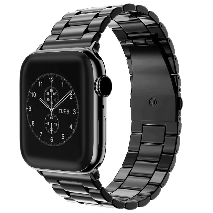 Bracelet de montre en acier inoxydable à boucle déployante et 3 billes pour Apple Watch Series 10 42 mm / 9, 8 et 7 41 mm / SE 3, SE 2, 6, SE 5 et 4 40 mm / 3, 2 et 1 38 mm