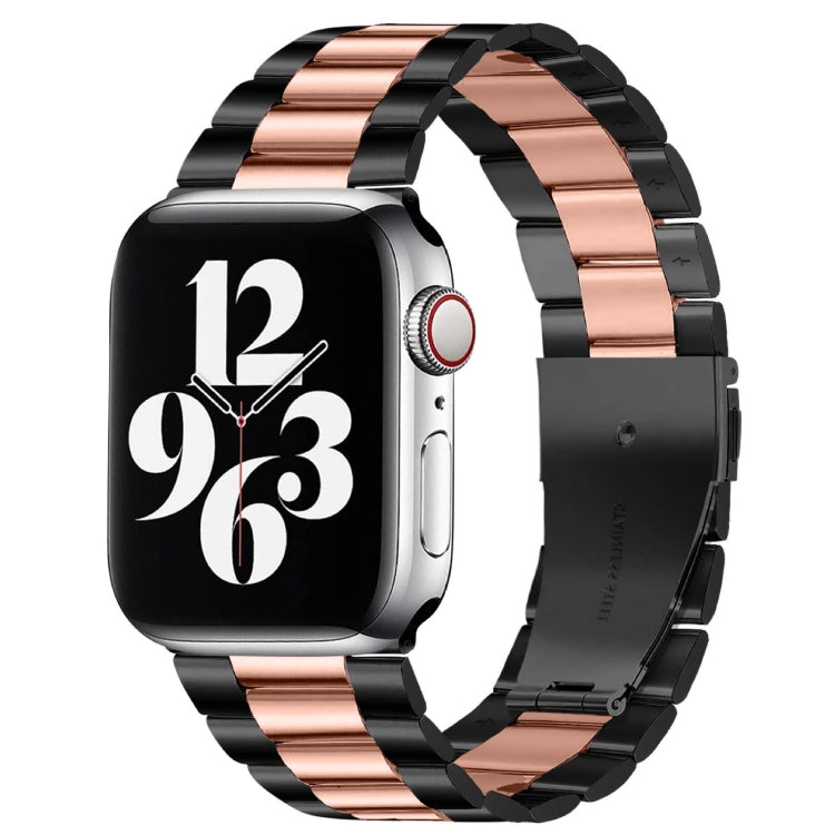 Bracelet de montre en acier inoxydable à boucle déployante et 3 billes pour Apple Watch Series 10 42 mm / 9, 8 et 7 41 mm / SE 3, SE 2, 6, SE 5 et 4 40 mm / 3, 2 et 1 38 mm