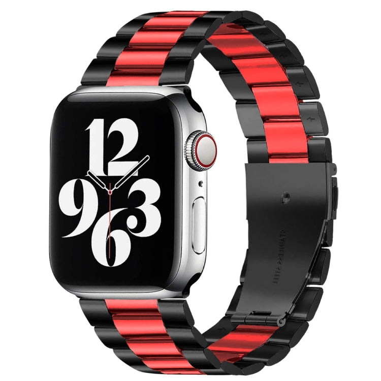 Bracelet de montre en acier inoxydable à boucle déployante et 3 billes pour Apple Watch Series 10 42 mm / 9, 8 et 7 41 mm / SE 3, SE 2, 6, SE 5 et 4 40 mm / 3, 2 et 1 38 mm