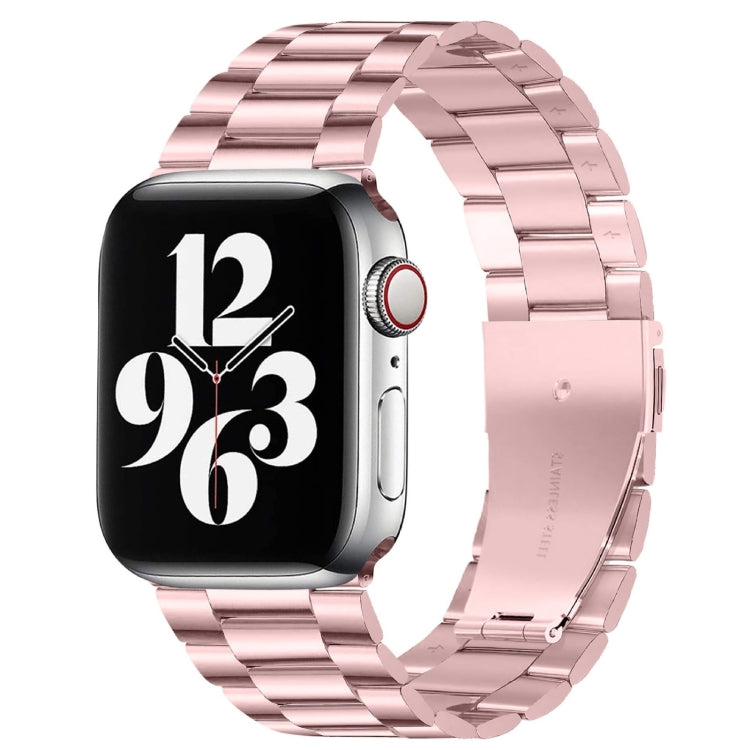 Bracelet de montre en acier inoxydable à boucle déployante et 3 billes pour Apple Watch Series 10 42 mm / 9, 8 et 7 41 mm / SE 3, SE 2, 6, SE 5 et 4 40 mm / 3, 2 et 1 38 mm