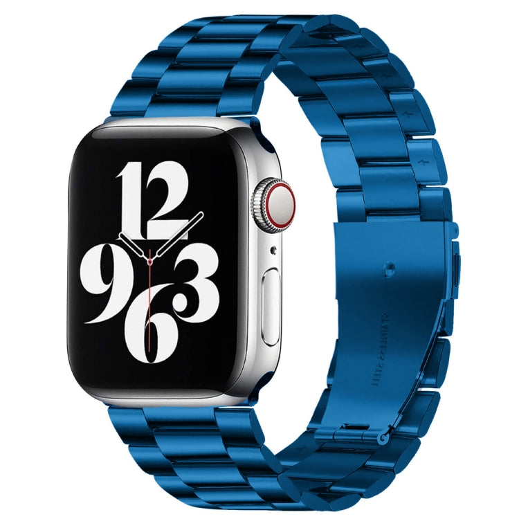 Bracelet de montre en acier inoxydable à boucle déployante et 3 billes pour Apple Watch Series 10 42 mm / 9, 8 et 7 41 mm / SE 3, SE 2, 6, SE 5 et 4 40 mm / 3, 2 et 1 38 mm