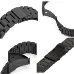 Bracelet de montre en acier inoxydable à boucle déployante et 3 billes pour Apple Watch Series 10 42 mm / 9, 8 et 7 41 mm / SE 3, SE 2, 6, SE 5 et 4 40 mm / 3, 2 et 1 38 mm