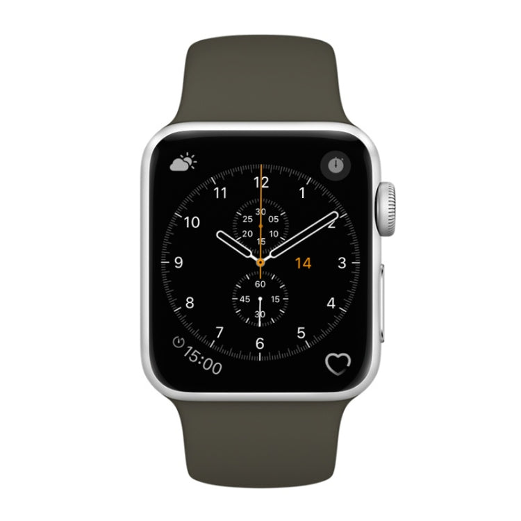 Pour bracelet de montre en silicone style simple et élégant Apple Watch Series 3 & 2 & 1 38mm, pour 38mm