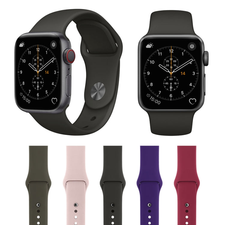 Pour bracelet de montre en silicone style simple et élégant Apple Watch Series 3 & 2 & 1 38mm, pour 38mm
