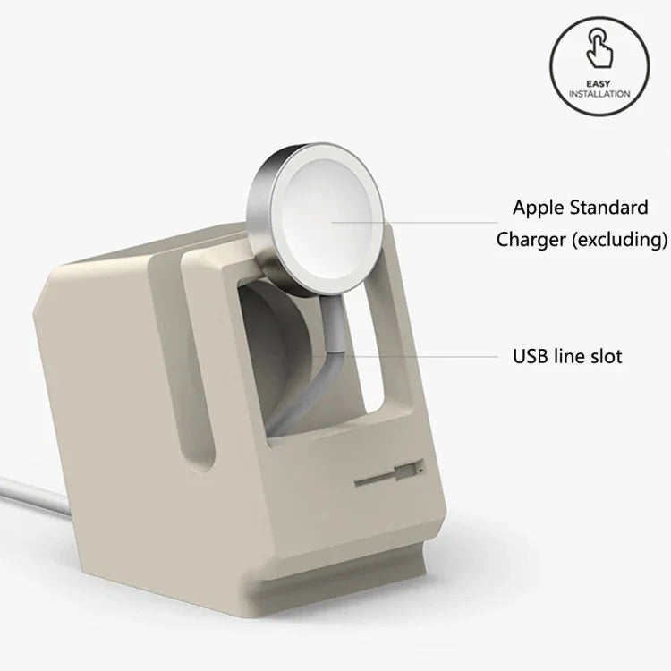 Station de charge rétro en gel de silice pour Apple Watch