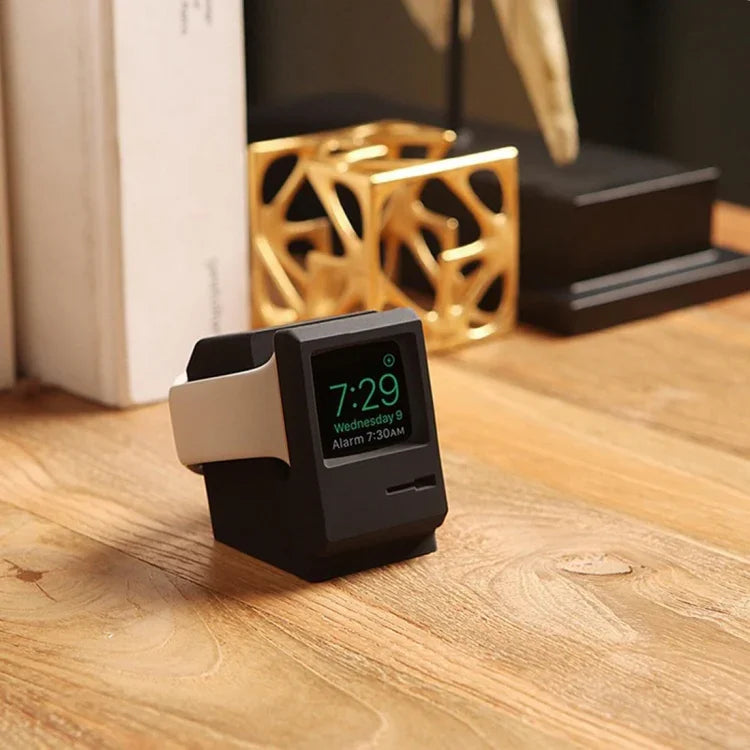 Station de charge rétro en gel de silice pour Apple Watch