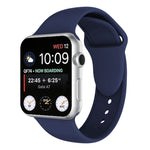 Bracelet de montre en silicone à double rivet pour Apple Watch Series 3 et 2 et 1 38mm, Apple Watch 38mm
