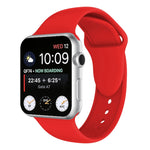 Bracelet de montre en silicone à double rivet pour Apple Watch Series 3 et 2 et 1 38mm, Apple Watch 38mm