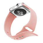 Bracelet de montre en silicone à double rivet pour Apple Watch Series 3 et 2 et 1 38mm, Apple Watch 38mm