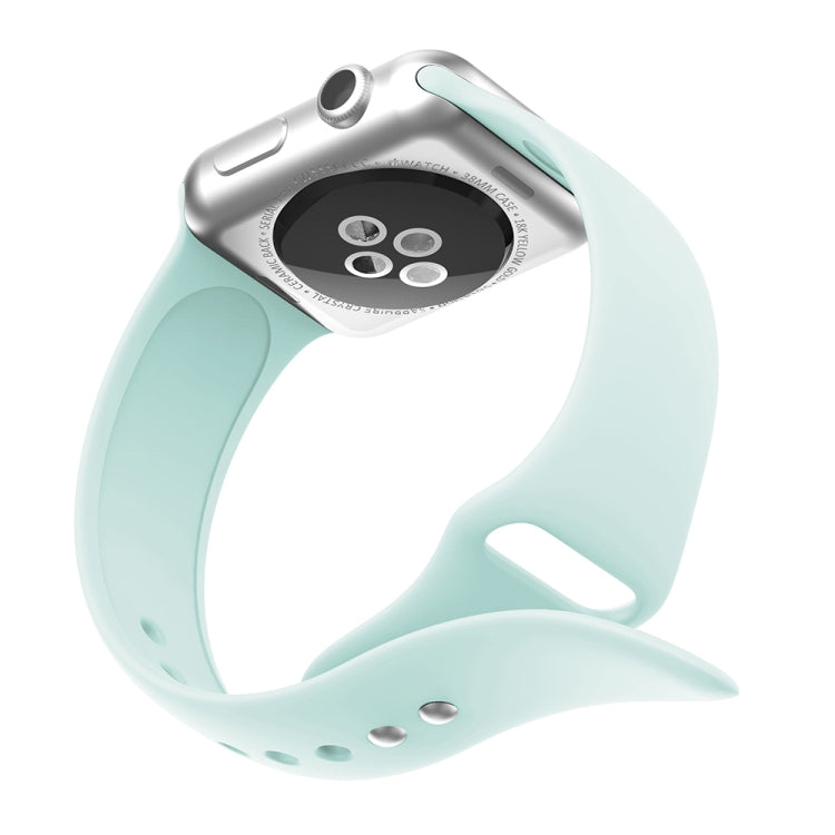Bracelet de montre en silicone à double rivet pour Apple Watch Series 3 et 2 et 1 38mm, Apple Watch 38mm