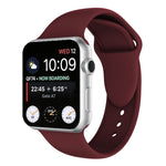 Bracelet de montre en silicone à double rivet pour Apple Watch Series 3 et 2 et 1 38mm, Apple Watch 38mm