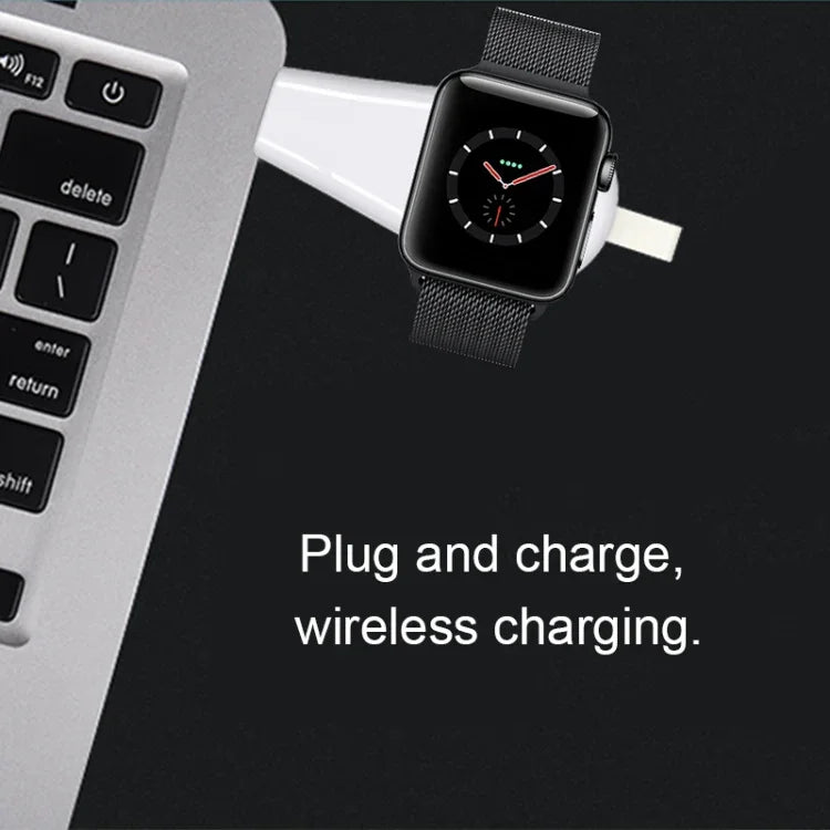Chargeur sans fil magnétique USB universel portable B2, conforme à la norme Qi, pour Apple Watch Series 4, 3, 2 et 1