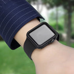 Coque de protection en fibre de carbone pour Apple Watch Series 6 / 5 / 4 / Watch SE 40mm, Pour Apple Watch Series 6 / 5 / 4 / Watch SE 40mm