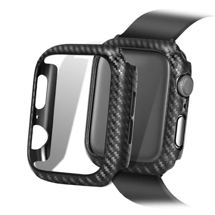 Étui de protection en fibre de carbone PC pour Apple Watch Series 6 / 5 / 4 / Watch SE 44mm, pour Apple Watch Series 6 / 5 / 4 / Watch SE 44mm