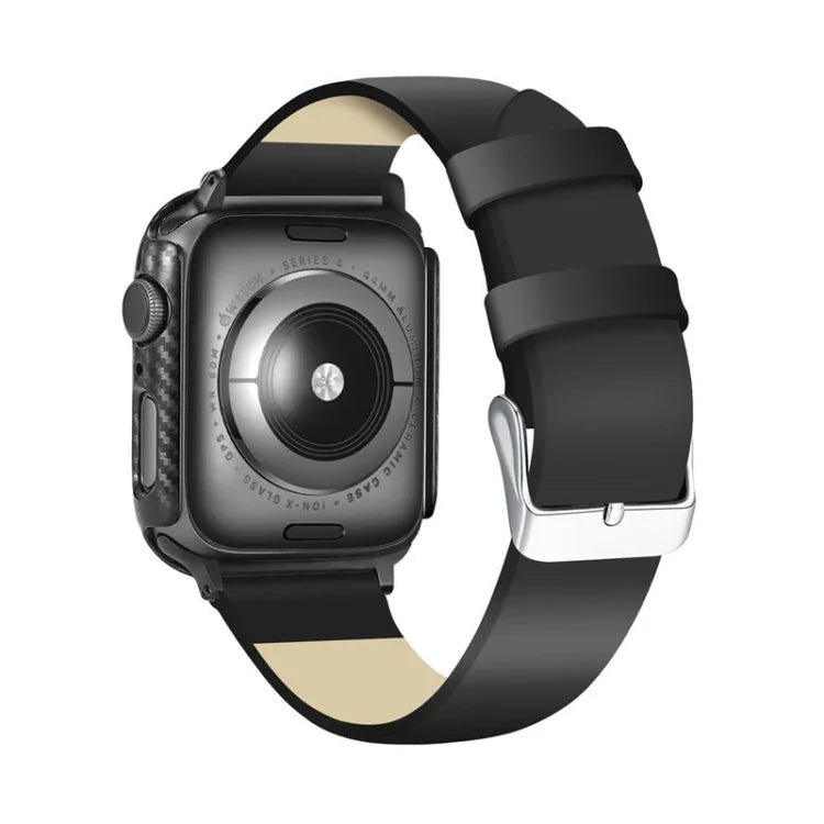 Étui de protection en fibre de carbone PC pour Apple Watch Series 6 / 5 / 4 / Watch SE 44mm, pour Apple Watch Series 6 / 5 / 4 / Watch SE 44mm