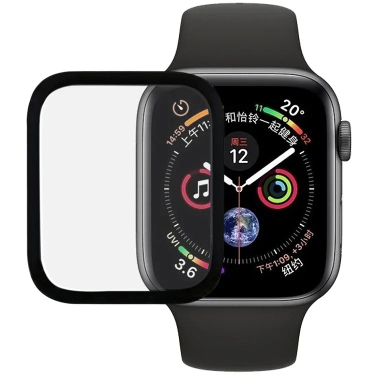 Film en verre trempé 3D à colle de bordure 9H pour écran complet pour Apple Watch Series 6 / 5 / 4 / Watch SE 40 mm, Pour Apple Watch Series 6 / 5 / 4 / Watch SE 40 mm