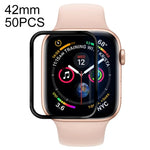 50 PIÈCES Pour Apple Watch Series 3 / 2 / 1 42 mm Film souple en PET Protection d'écran complète, Pour Apple Watch Series 3 / 2 / 1 42 mm