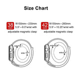 Pour Apple Watch Series 7 41 mm / 6 et SE et 5 et 4 40 mm / 3 et 2 et 1 38 mm Bracelet de montre en nylon magnétique à changement de couleur, 40 mm