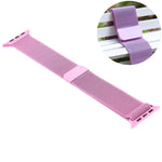 Pour Apple Watch Series 7 41 mm / 6 et SE et 5 et 4 40 mm / 3 et 2 et 1 38 mm Bracelet de montre en nylon magnétique à changement de couleur, 40 mm