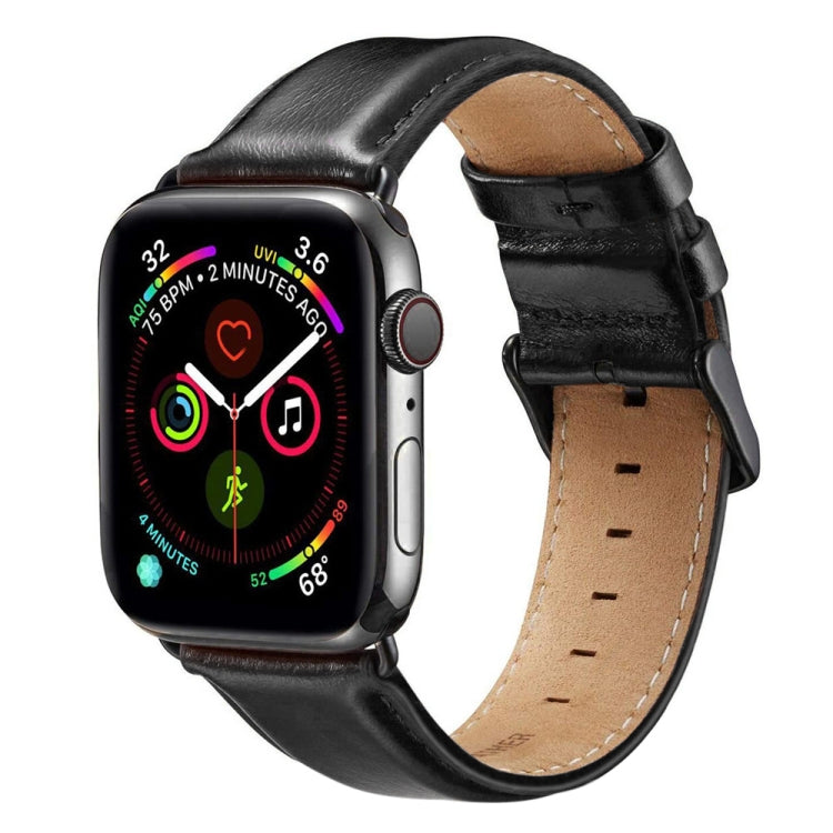 Bracelet de montre en cuir à boucle noire pour Apple Watch Ultra 49mm et Watch Ultra 2 49mm / Series 10 46mm / 9&8&7 45mm / SE 3&SE 2&6&SE&5&4 44mm / 3&2&1 42mm, Pour Apple Watch Ultra 49mm / Series 8&7 45mm / SE 2&6&SE&5&4 44mm / 3&2&1 42mm
