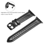 Bracelet de montre en cuir à boucle noire pour Apple Watch Ultra 49mm et Watch Ultra 2 49mm / Series 10 46mm / 9&8&7 45mm / SE 3&SE 2&6&SE&5&4 44mm / 3&2&1 42mm, Pour Apple Watch Ultra 49mm / Series 8&7 45mm / SE 2&6&SE&5&4 44mm / 3&2&1 42mm