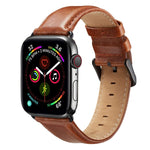 Bracelet de montre en cuir à boucle noire pour Apple Watch Ultra 49mm et Watch Ultra 2 49mm / Series 10 46mm / 9&8&7 45mm / SE 3&SE 2&6&SE&5&4 44mm / 3&2&1 42mm, Pour Apple Watch Ultra 49mm / Series 8&7 45mm / SE 2&6&SE&5&4 44mm / 3&2&1 42mm