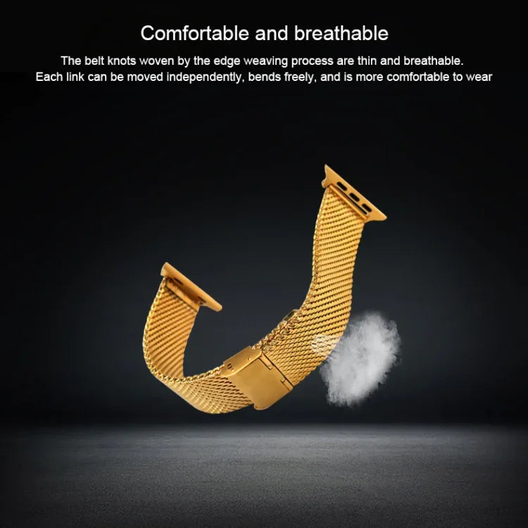 Bracelet de montre milanais en acier inoxydable 304 avec connecteur pour Apple Watch Series 10 42 mm / 9&8&7 41 mm / SE 3&SE 2&6&SE&5&4 40 mm / 3&2&1 38 mm, pour Apple Watch Series 7 41 mm / & 6 & SE & 5 & 4 40 mm