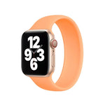 Bracelet de montre en silicone élastique de couleur unie pour Apple Watch Series 10 42 mm / 9, 8 et 7 41 mm / SE 3, SE 2, 6, SE 5 et 4 40 mm / 3, 2 et 1 38 mm, taille S (130 mm).
