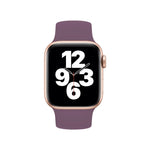 Bracelet de montre en silicone élastique de couleur unie pour Apple Watch Series 10 42 mm / 9, 8 et 7 41 mm / SE 3, SE 2, 6, SE 5 et 4 40 mm / 3, 2 et 1 38 mm, taille M (143 mm).