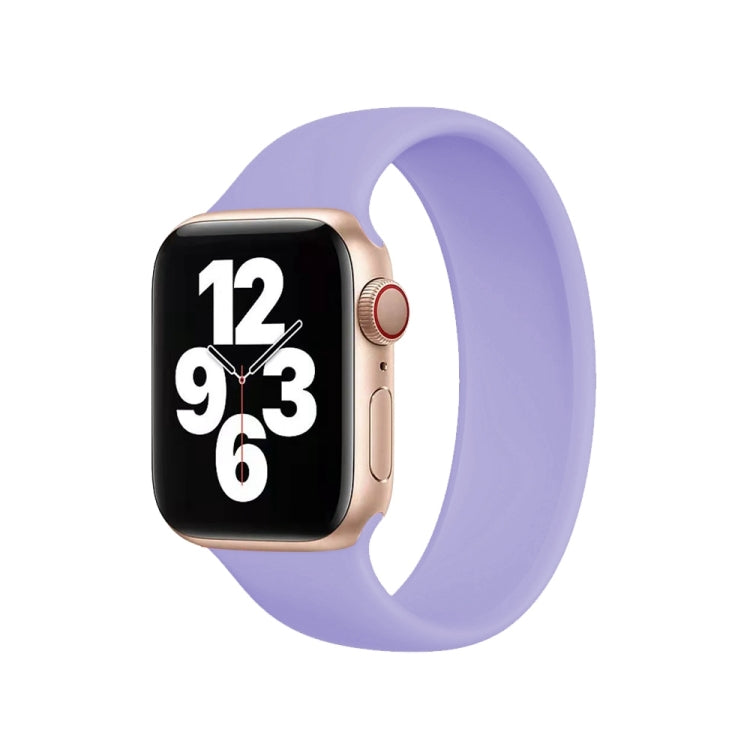 Bracelet de montre en silicone élastique de couleur unie, taille L (156 mm), compatible avec Apple Watch Series 10 42 mm / 9, 8 et 7 41 mm / SE 3, SE 2, 6, SE 5 et 4 40 mm / 3, 2 et 1 38 mm.