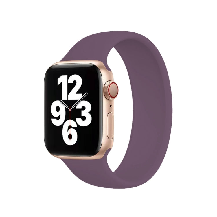 Bracelet de montre en silicone élastique de couleur unie, taille L (156 mm), compatible avec Apple Watch Series 10 42 mm / 9, 8 et 7 41 mm / SE 3, SE 2, 6, SE 5 et 4 40 mm / 3, 2 et 1 38 mm.