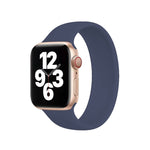 Bracelet de montre en silicone élastique de couleur unie, taille L (156 mm), compatible avec Apple Watch Series 10 42 mm / 9, 8 et 7 41 mm / SE 3, SE 2, 6, SE 5 et 4 40 mm / 3, 2 et 1 38 mm.