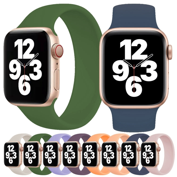 Bracelet de montre en silicone élastique de couleur unie, taille L (156 mm), compatible avec Apple Watch Series 10 42 mm / 9, 8 et 7 41 mm / SE 3, SE 2, 6, SE 5 et 4 40 mm / 3, 2 et 1 38 mm.