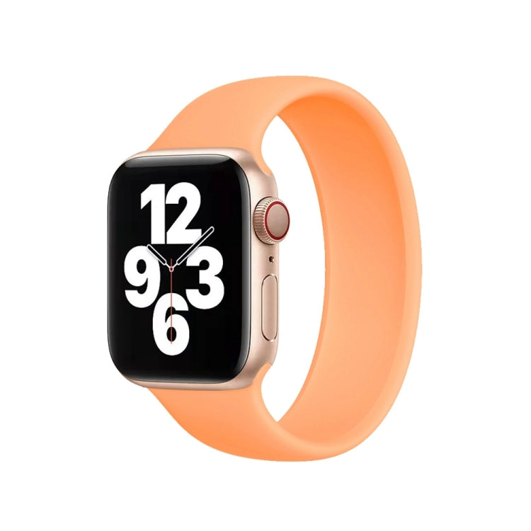 Bracelet de montre en silicone élastique de couleur unie pour Apple Watch Ultra 49 mm et Watch Ultra 2 49 mm / Series 10 46 mm / 9, 8 et 7 45 mm / SE 3, SE 2, 6, SE, 5 et 4 44 mm / 3, 2 et 1 42 mm, taille S (130 mm).
