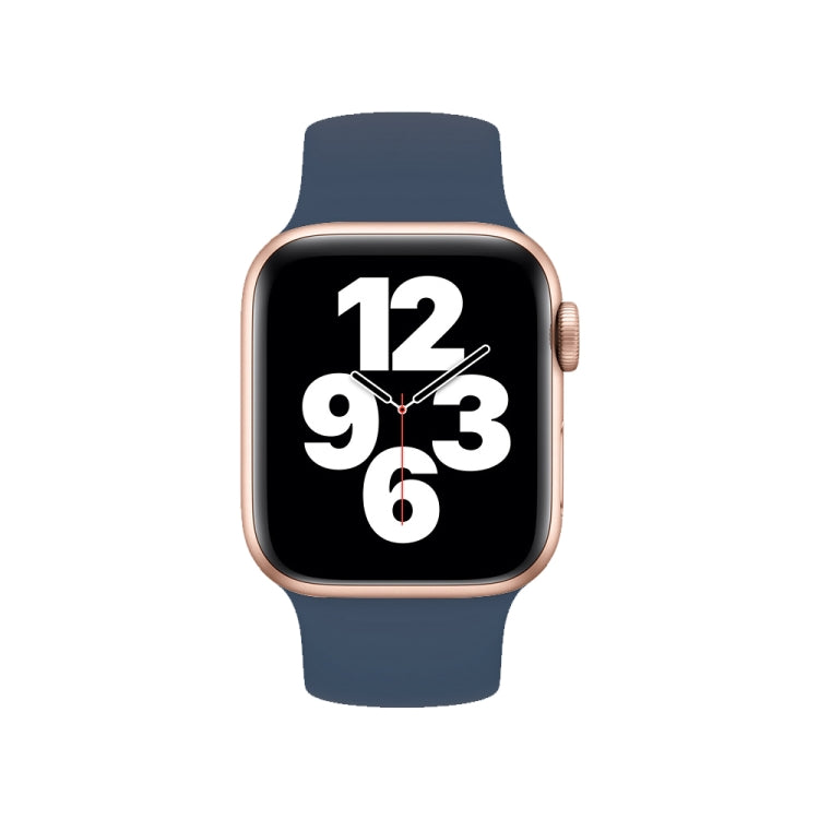 Bracelet de montre en silicone élastique de couleur unie pour Apple Watch Ultra 49 mm et Watch Ultra 2 49 mm / Series 10 46 mm / 9, 8 et 7 45 mm / SE 3, SE 2, 6, SE, 5 et 4 44 mm / 3, 2 et 1 42 mm, taille S (130 mm).