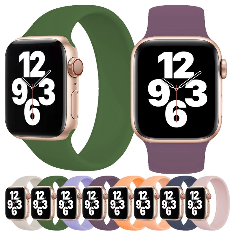 Bracelet de montre en silicone élastique de couleur unie pour Apple Watch Ultra 49 mm et Watch Ultra 2 49 mm / Series 10 46 mm / 9, 8 et 7 45 mm / SE 3, SE 2, 6, SE, 5 et 4 44 mm / 3, 2 et 1 42 mm, taille S (130 mm).