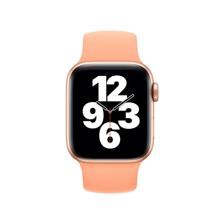Bracelet de montre en silicone élastique de couleur unie pour Apple Watch Ultra 49 mm et Watch Ultra 2 49 mm / Series 10 46 mm / 9, 8 et 7 45 mm / SE 3, SE 2, 6, SE, 5 et 4 44 mm / 3, 2 et 1 42 mm, taille M (143 mm).