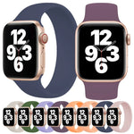 Bracelet de montre en silicone élastique de couleur unie pour Apple Watch Ultra 49 mm et Watch Ultra 2 49 mm / Series 10 46 mm / 9, 8 et 7 45 mm / SE 3, SE 2, 6, SE, 5 et 4 44 mm / 3, 2 et 1 42 mm, taille M (143 mm).
